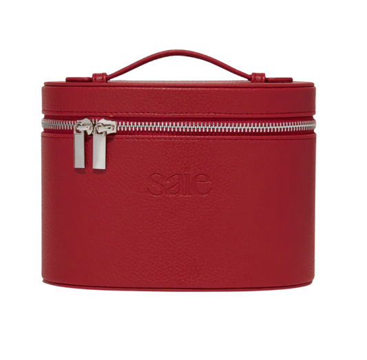 Saie Mini Vanity Case in Red
